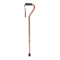 Foam Grip Offset Handle Walking Cane, Bronze - Discount Homecare & Mobility Products