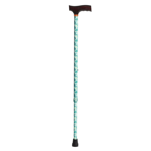 Adjustable Lightweight T Handle Cane with Wrist Strap, Limes - Discount Homecare & Mobility Products