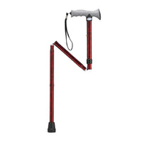 Adjustable Lightweight Folding Cane with Gel Hand Grip, Red Crackle - Discount Homecare & Mobility Products