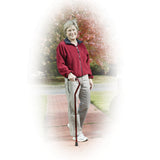 Adjustable Height Offset Handle Cane with Gel Hand Grip, Red Crackle - Discount Homecare & Mobility Products