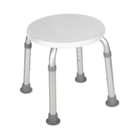 Adjustable Height Bath Stool, White - Discount Homecare & Mobility Products
