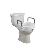 Elevated Raised Toilet Seat with Removable Padded Arms, Standard Seat - Discount Homecare & Mobility Products