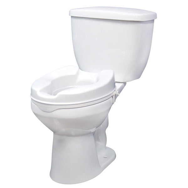 Raised Toilet Seat with Lock, Standard Seat, 4" - Discount Homecare & Mobility Products