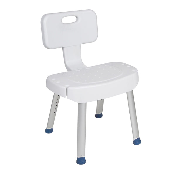 Bathroom Safety Shower Chair with Folding Back - Discount Homecare & Mobility Products