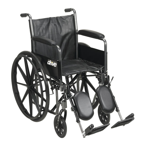 Silver Sport 2 Wheelchair, Detachable Full Arms, Elevating Leg Rests, 16" Seat - Discount Homecare & Mobility Products