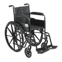 Silver Sport 2 Wheelchair, Non Removable Fixed Arms, Swing away Footrests, 16" Seat - Discount Homecare & Mobility Products