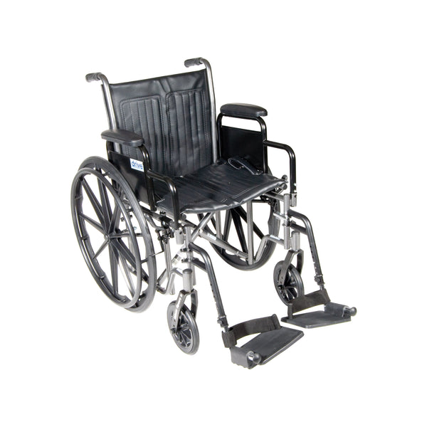 Silver Sport 2 Wheelchair, Detachable Desk Arms, Swing away Footrests, 18" Seat - Discount Homecare & Mobility Products