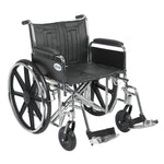 Sentra EC Heavy Duty Wheelchair, Detachable Full Arms, Swing away Footrests, 22" Seat - Discount Homecare & Mobility Products