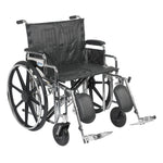 Sentra Extra Heavy Duty Wheelchair, Detachable Desk Arms, Elevating Leg Rests, 24"Seat - Discount Homecare & Mobility Products