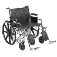 Sentra EC Heavy Duty Wheelchair, Detachable Desk Arms, Elevating Leg Rests, 24"Seat - Discount Homecare & Mobility Products