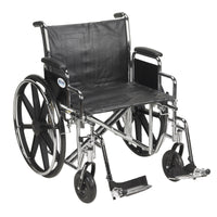 Sentra EC Heavy Duty Wheelchair, Detachable Desk Arms, Swing away Footrests, 24" Seat - Discount Homecare & Mobility Products