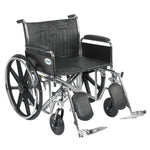 Sentra EC Heavy Duty Wheelchair, Detachable Full Arms, Elevating Leg Rests, 24" Seat - Discount Homecare & Mobility Products