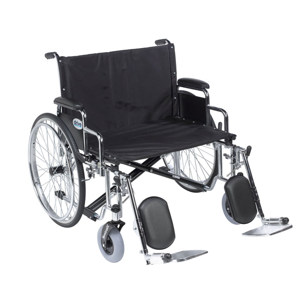 Sentra EC Heavy Duty Extra Wide Wheelchair, Detachable Desk Arms, Elevating Leg Rests, 26" Seat - Discount Homecare & Mobility Products