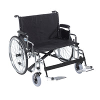 Sentra EC Heavy Duty Extra Wide Wheelchair, Detachable Desk Arms, Swing away Footrests, 26" Seat - Discount Homecare & Mobility Products