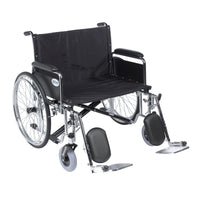 Sentra EC Heavy Duty Extra Wide Wheelchair, Detachable Full Arms, Elevating Leg Rests, 28" Seat - Discount Homecare & Mobility Products