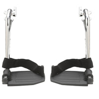 Chrome Swing Away Footrests with Aluminum Footplates, 1 Pair - Discount Homecare & Mobility Products