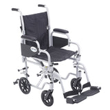 Poly Fly Light Weight Transport Chair Wheelchair with Swing away Footrests, 16" Seat - Discount Homecare & Mobility Products