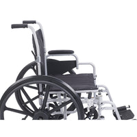 Poly Fly Light Weight Transport Chair Wheelchair with Swing away Footrests, 16" Seat - Discount Homecare & Mobility Products
