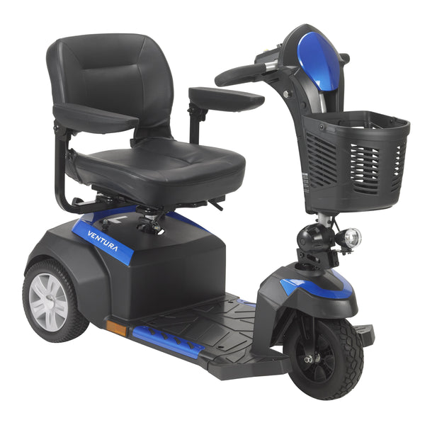 Ventura Power Mobility Scooter, 3 Wheel, 18" Folding Seat - Discount Homecare & Mobility Products